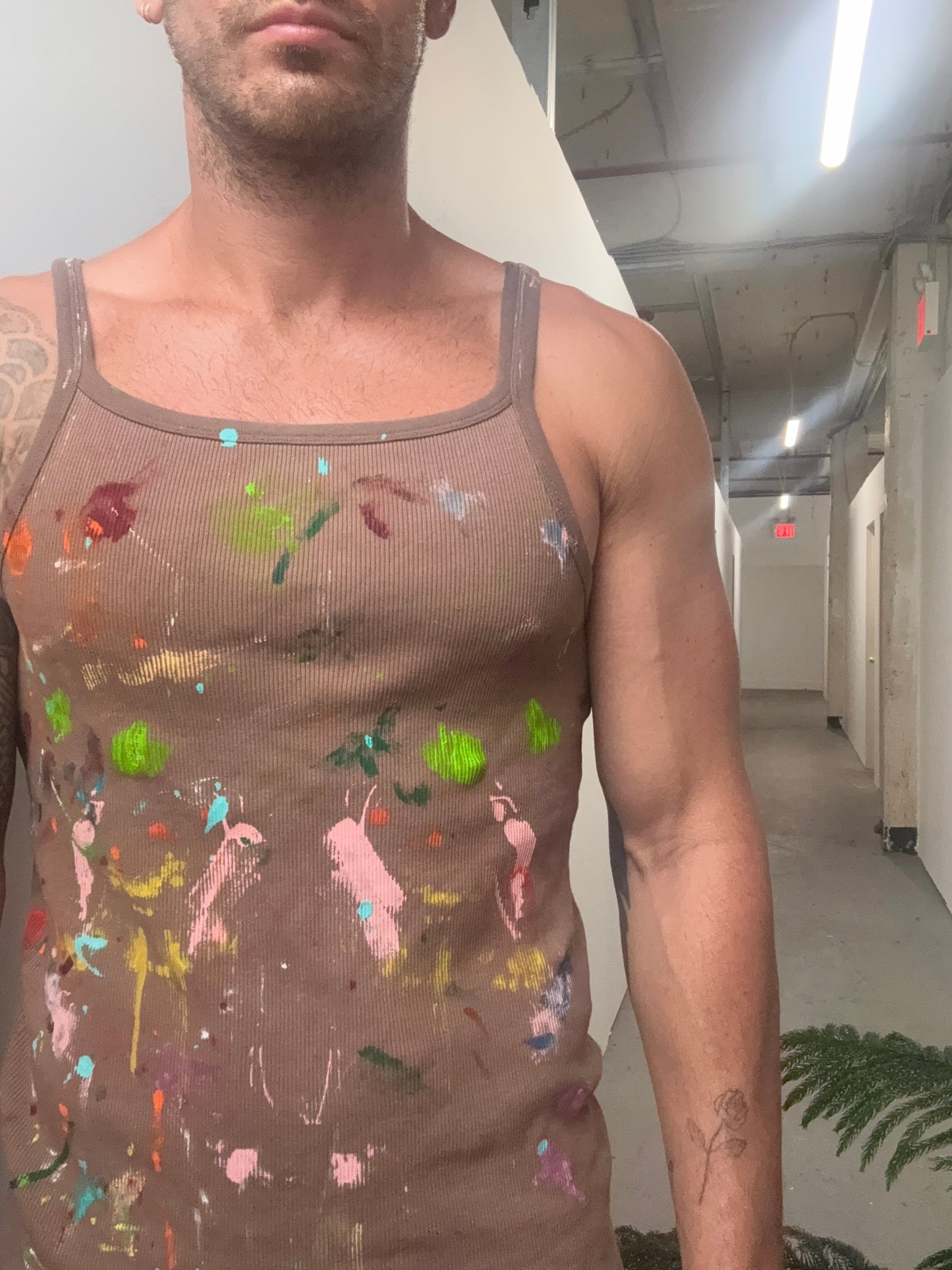 Brown tank top